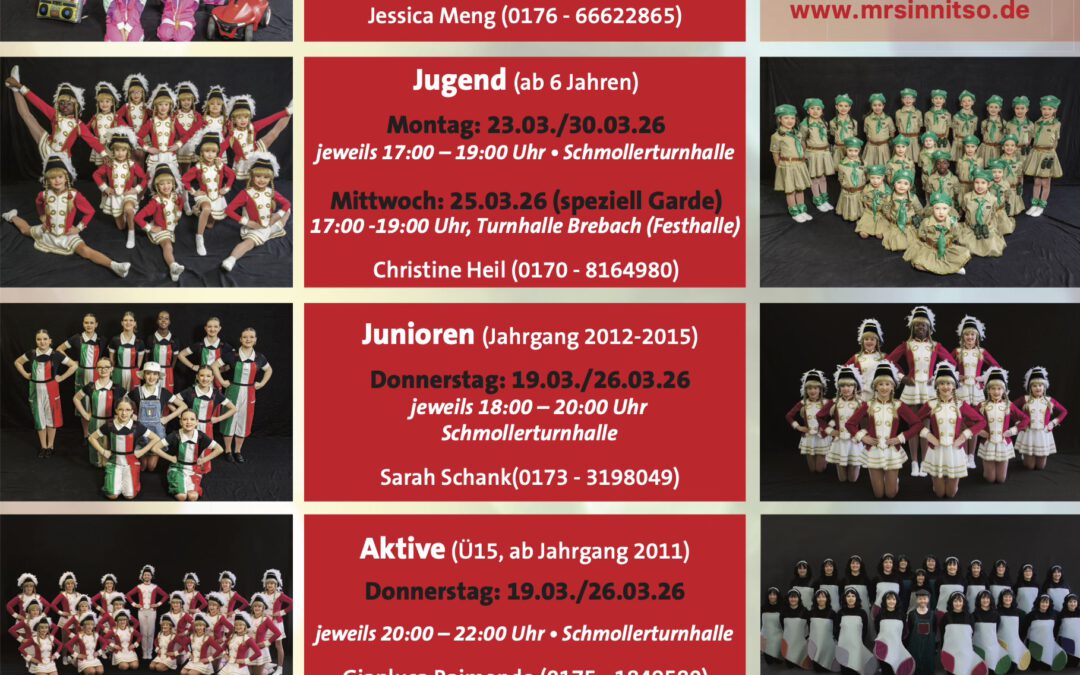 Schnuppertrainings 2026